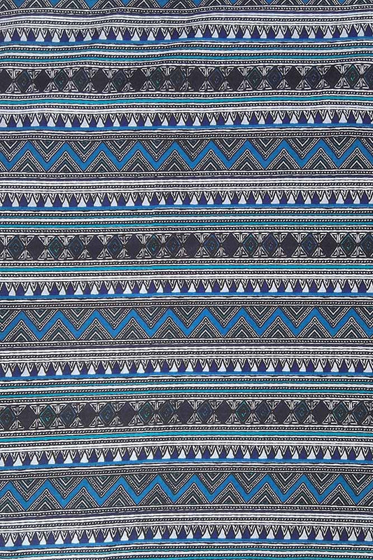 Block printed cotton fabric