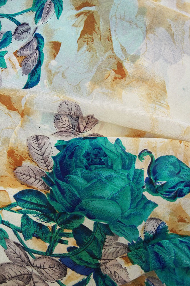 Printed Semi crepe fabric