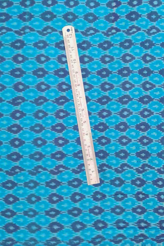 Elegant Woven Ikkat Silk Cotton Fabric