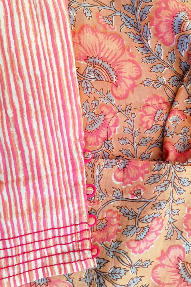 Long Cottton Kurta with Badla Work