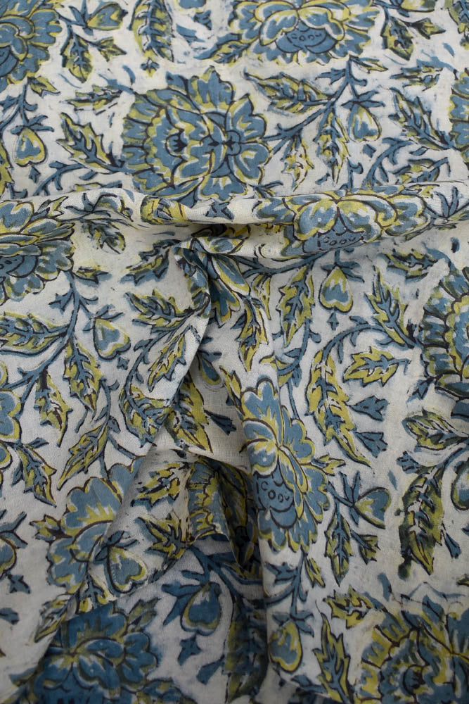 Beautiful Ajrakh Dabu Hand Block Printed Cotton Fabric