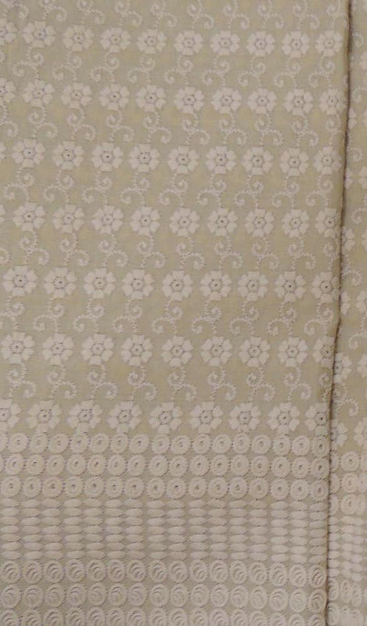 Lucknowi Self Embroidered Cut ( Blouse) Fabric