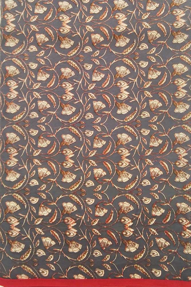 Fine silk fabric with screen print patterns