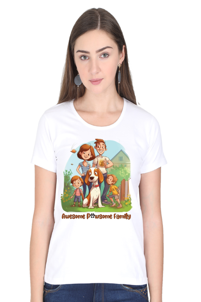 Awesome Pawsome Family - Womens T-Shirt