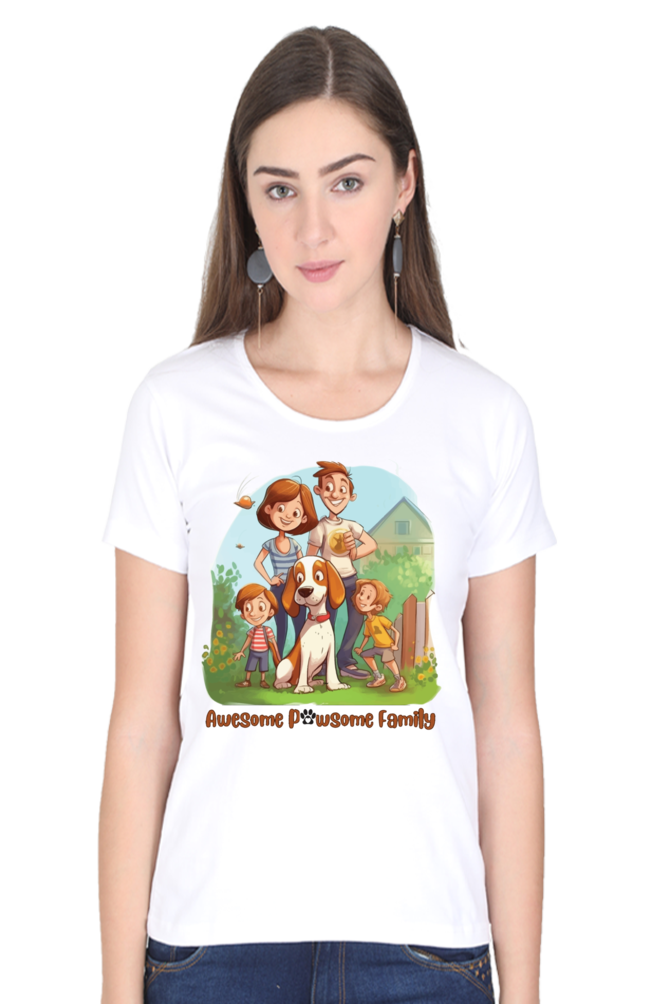 Awesome Pawsome Family - Womens T-Shirt