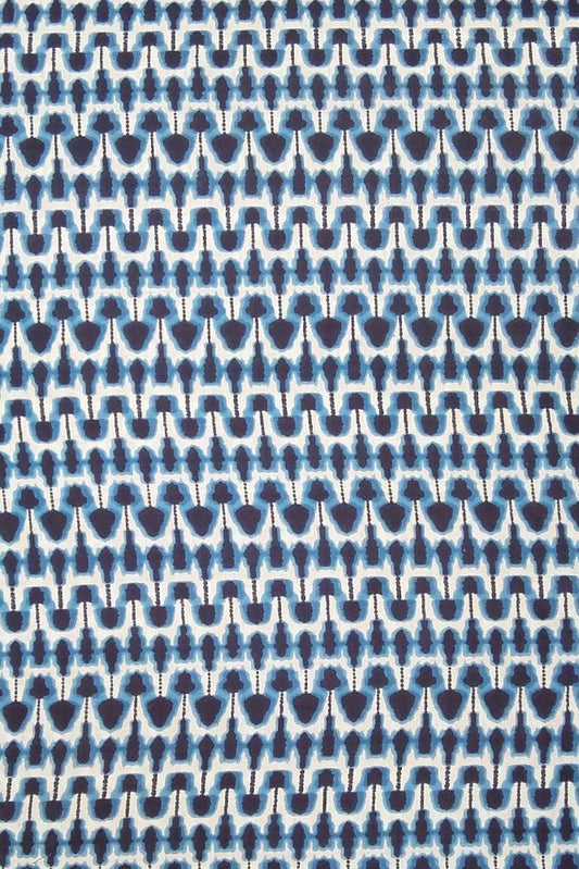 Block Printed Running Cotton Fabric
