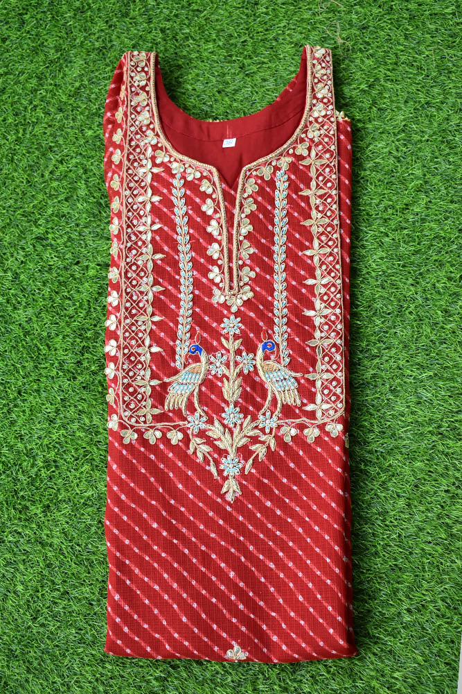 Beautiful kota si-co kurta with Hand Embroidery - 38