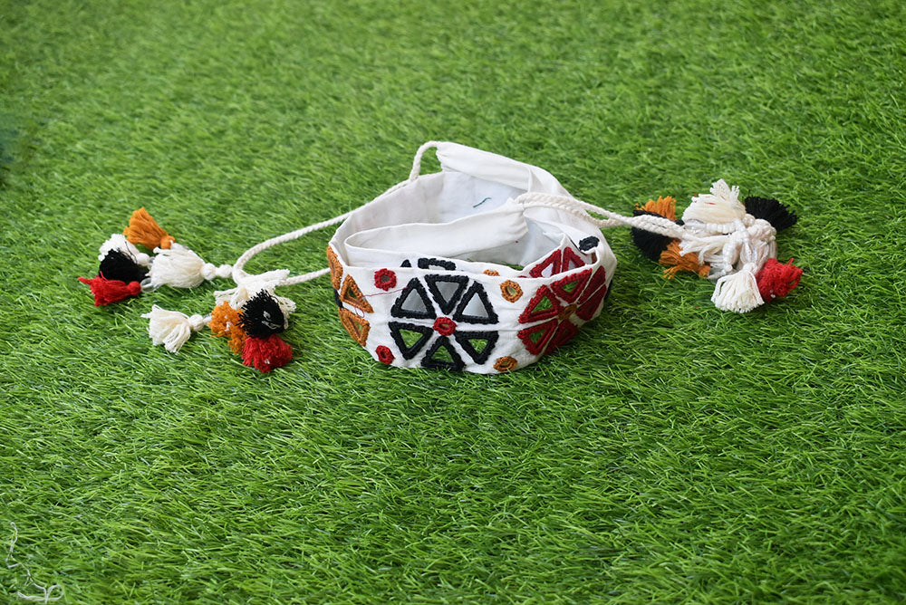 Handcrafted Mirror Work Kutchi Embroidery Dori Belt / Kamarbandh