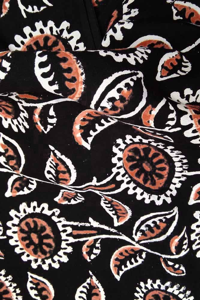 Block Printed Running Cotton Fabric