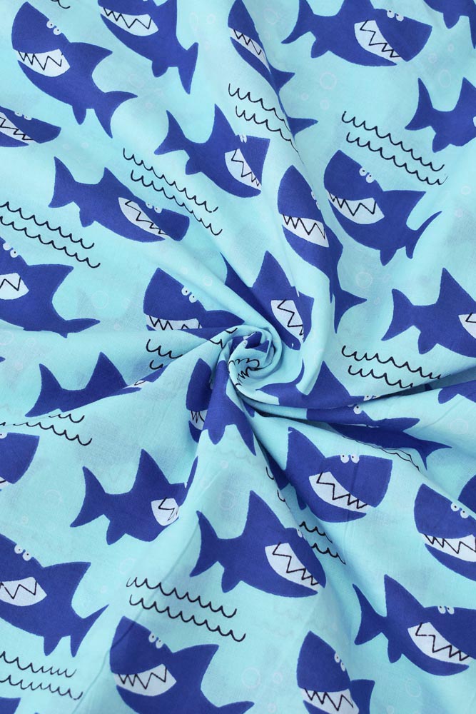Beautiful Cotton fabric with quirky print ( 2.5 mtrs cut)
