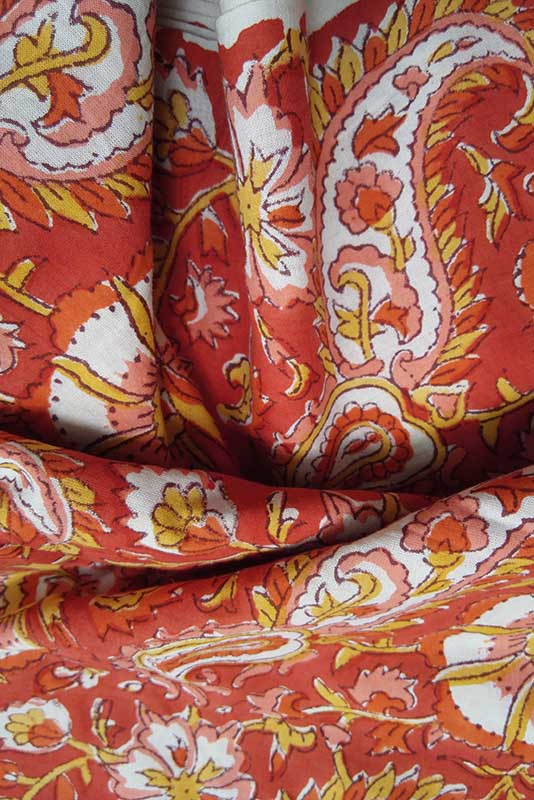 Block Printed Cotton Cut Fabric