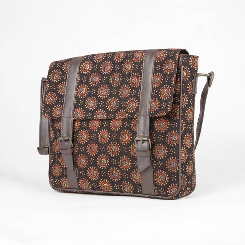 Black Ajrakh Messenger Bag