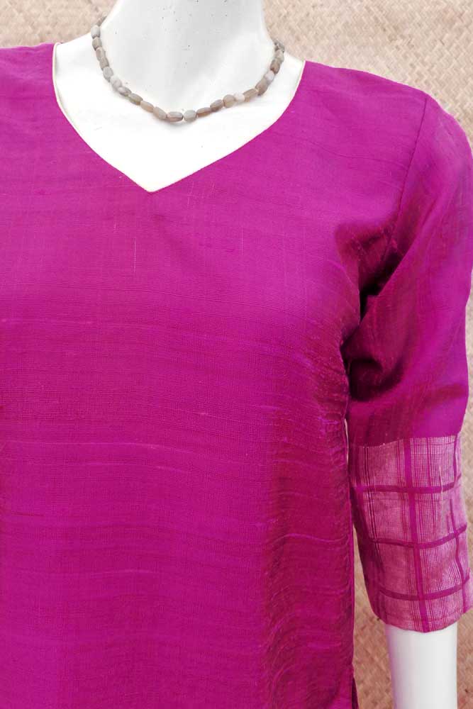 Woven Raw Silk Kurta