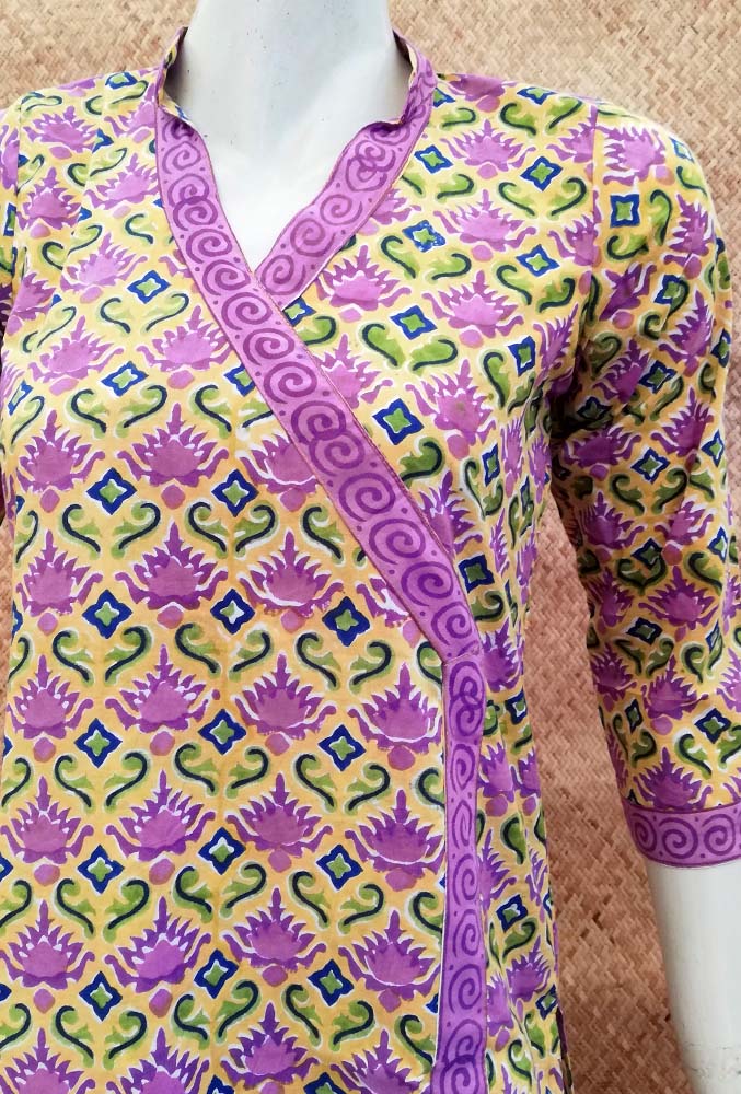 Elegant Block Printed Cotton Long Kurta