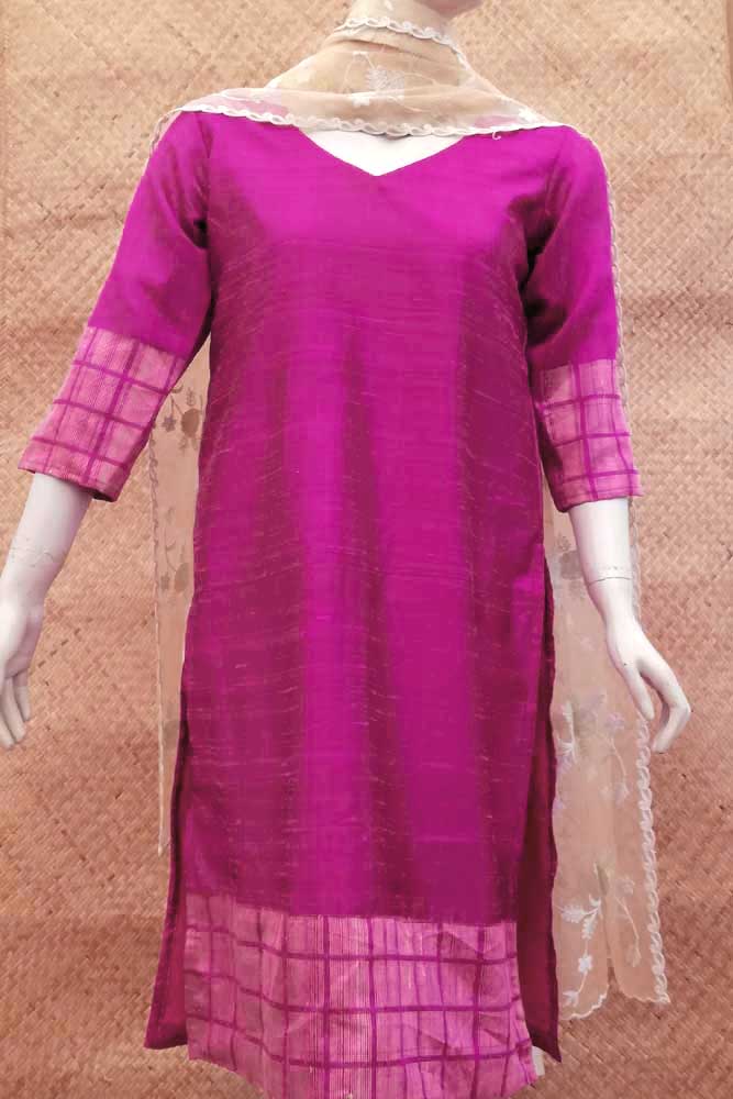 Woven Raw Silk Kurta
