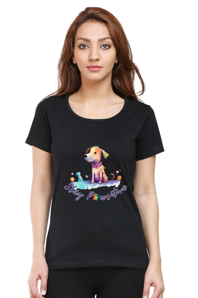 Stay Paw-sitive - Womens T-Shirt
