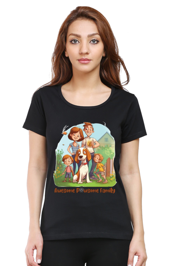 Awesome Pawsome Family - Womens T-Shirt