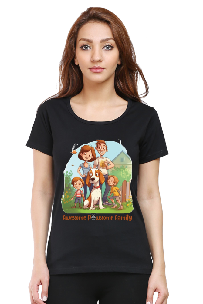 Awesome Pawsome Family - Womens T-Shirt
