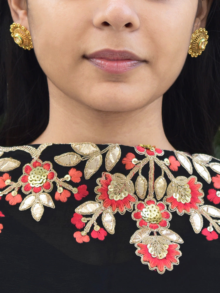 Designer Pearl & Kundan Earrings