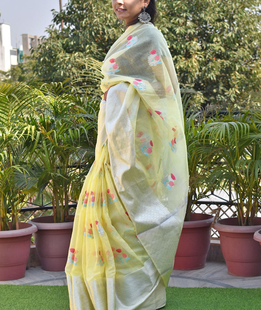 Beautiful Kota Silk saree with woven motifs