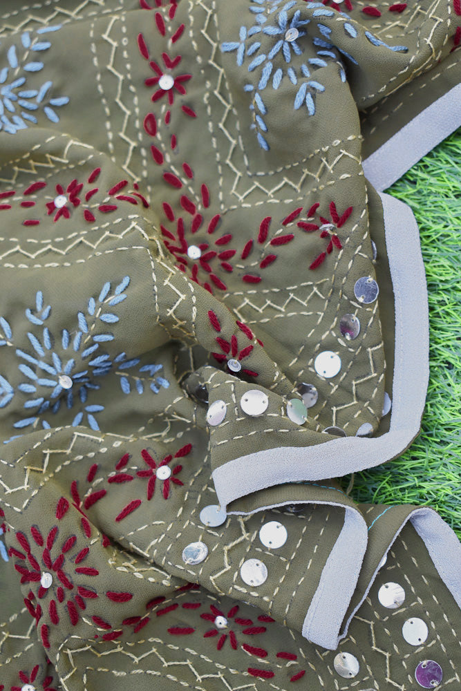 Gorgeous Hand Embroidered Georgette Dupatta