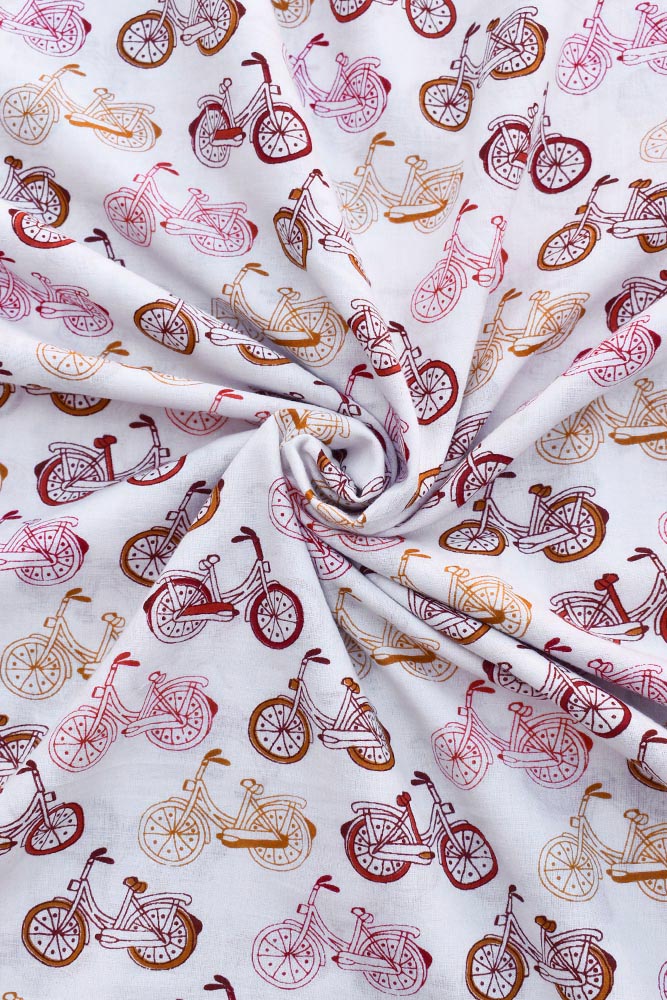 Beautiful Cotton fabric with quirky print ( 2.5 mtrs cut)