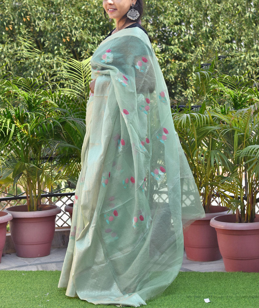 Beautiful Kota Silk saree with woven motifs