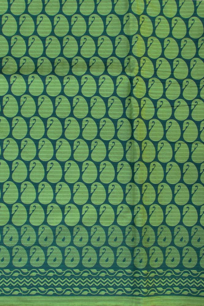Block Printed Running Jacaurd Cotton Fabric