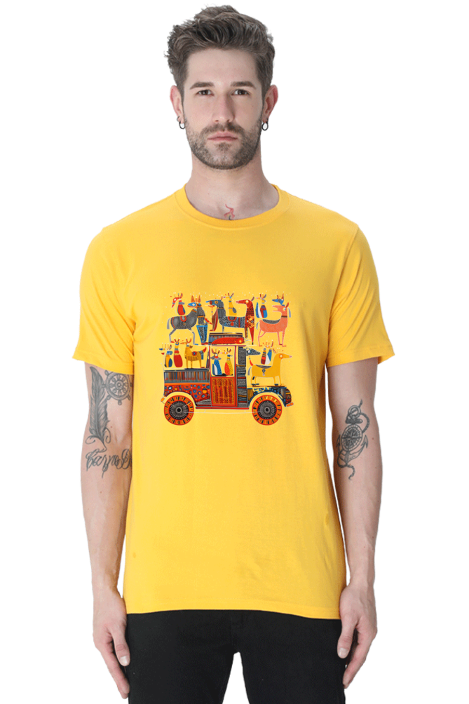 Tribal Gond Art : Doggy cart, Classic Unisex T-shirt