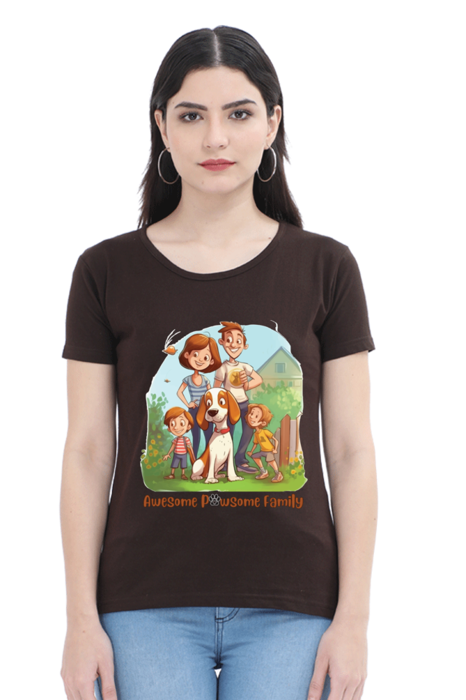 Awesome Pawsome Family - Womens T-Shirt