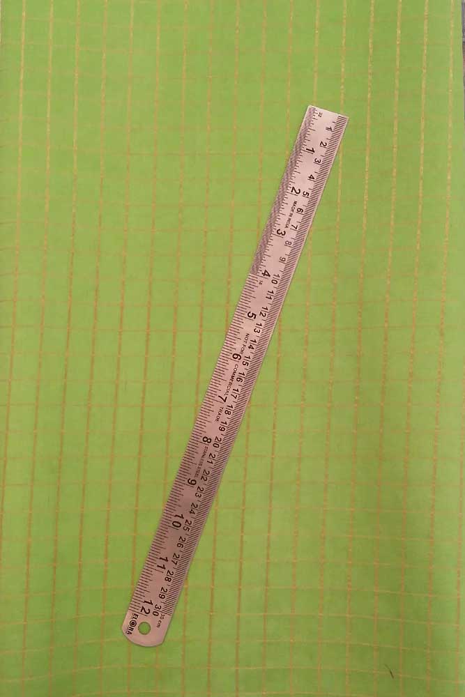 Fine silk fabric with woven zari checks