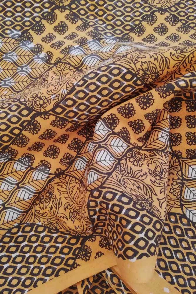 Beautiful Block Printed Running Cotton Fabric