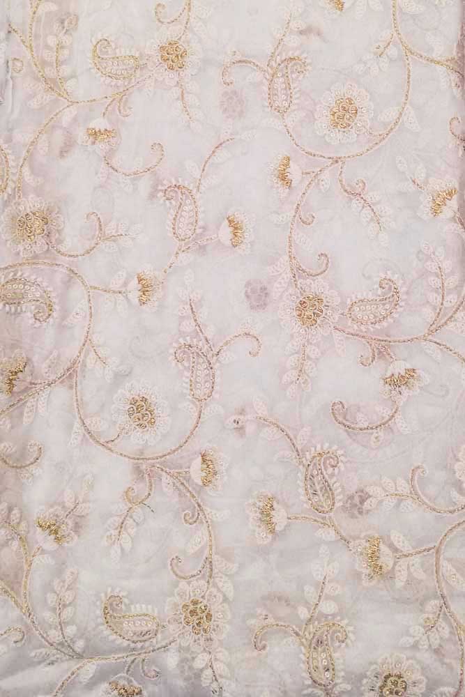 Georgette Kurta Fabric with embroidery & zari work