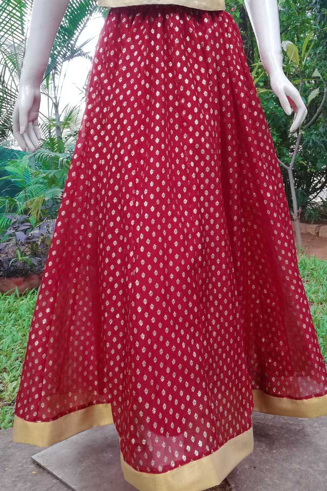Stunning Kalidaar Kota silk long skirt