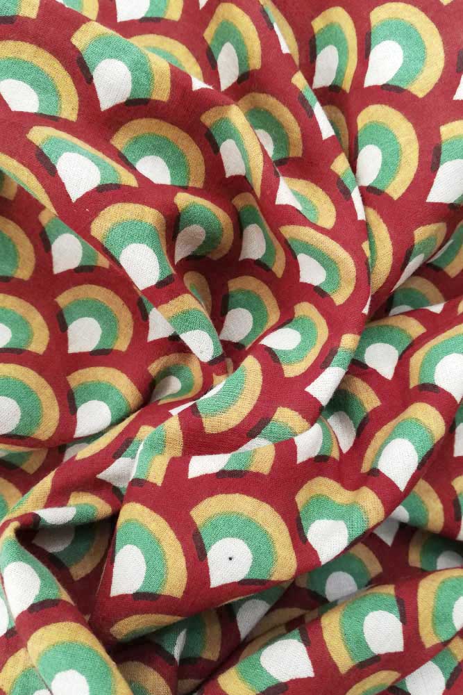 Hand Block Printed Cotton Cut Fabric