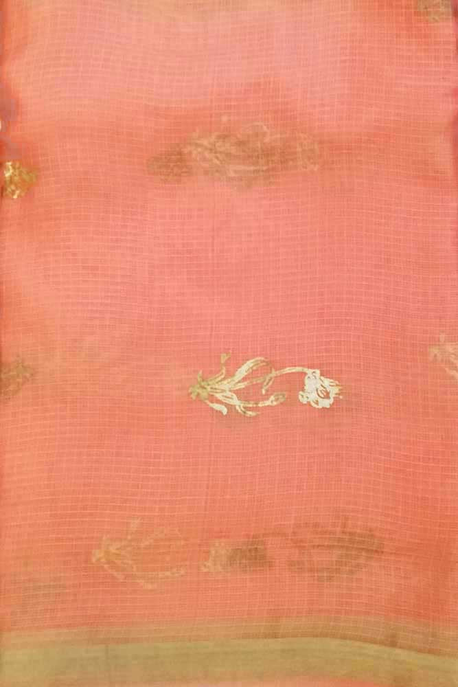 Kota Silk Fabric with Foil print