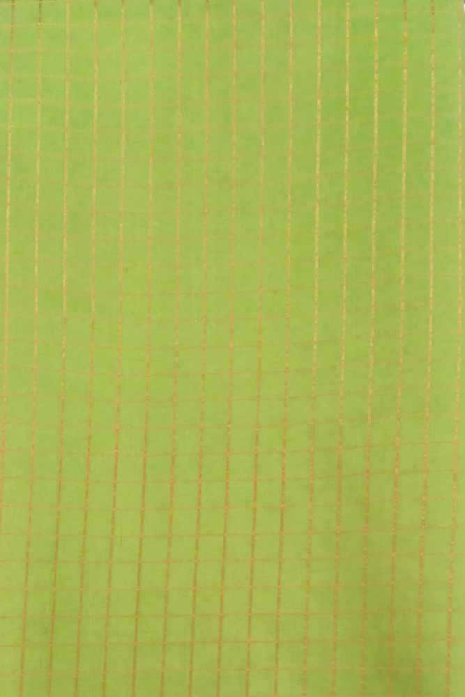 Fine silk fabric with woven zari checks