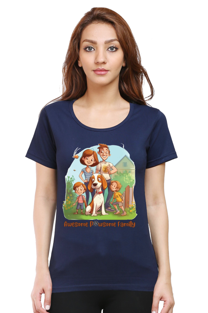 Awesome Pawsome Family - Womens T-Shirt