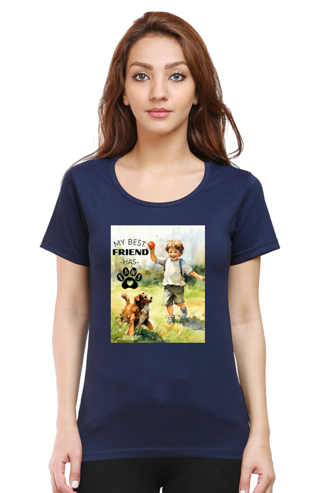My Best Friend has Paws - Womens T-Shirt