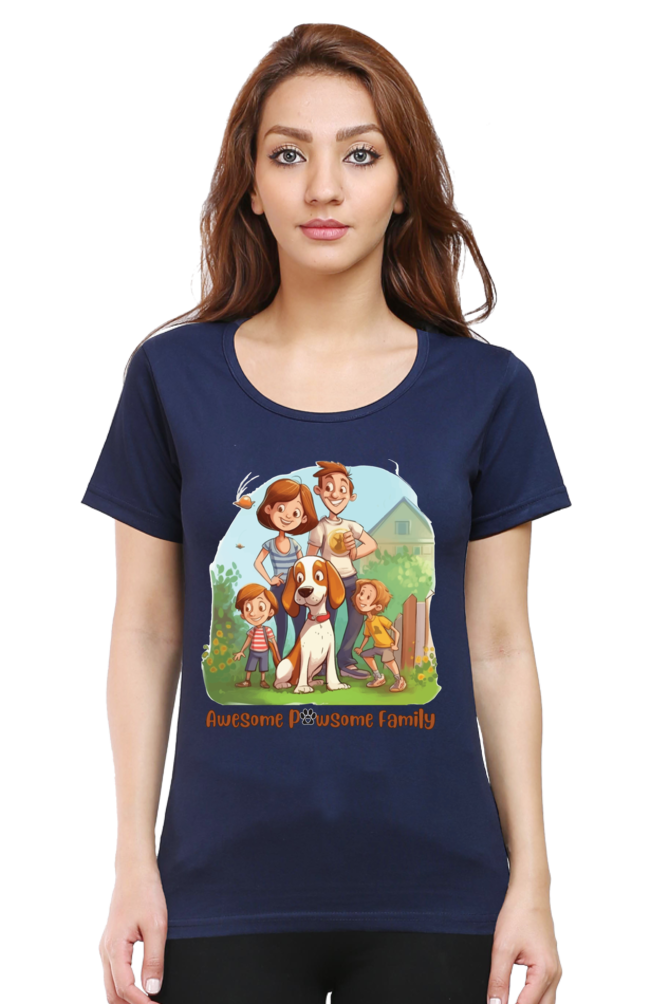 Awesome Pawsome Family - Womens T-Shirt