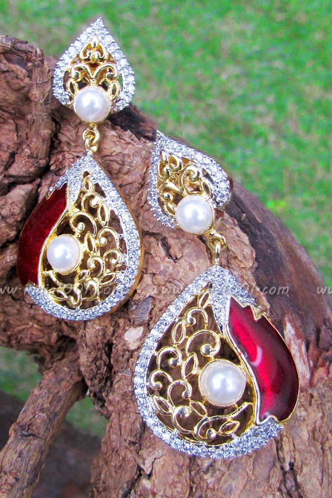 Designer AD & Meenakari Earring