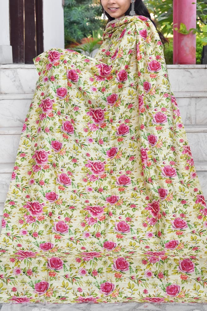 Geecha Silk Dupatta with Digital print