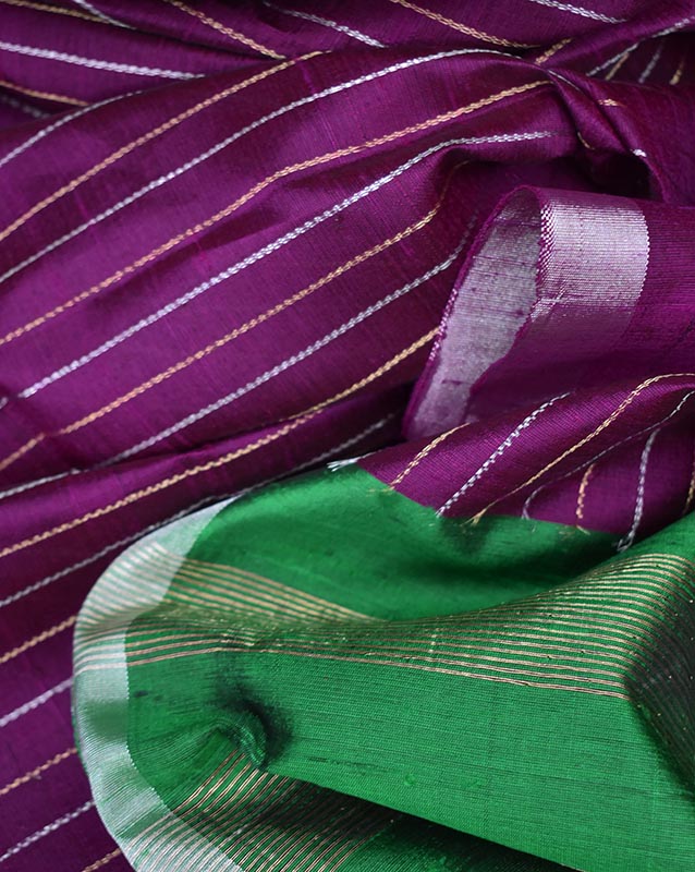 Handwoven Pure Dupion Silk Saree