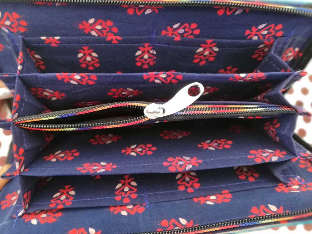 Handcrafted Kutch Punch craft Clutch / Wallet with zipper