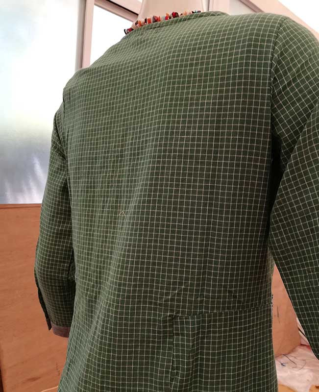 Elegant Woven A-line Cotton long dress