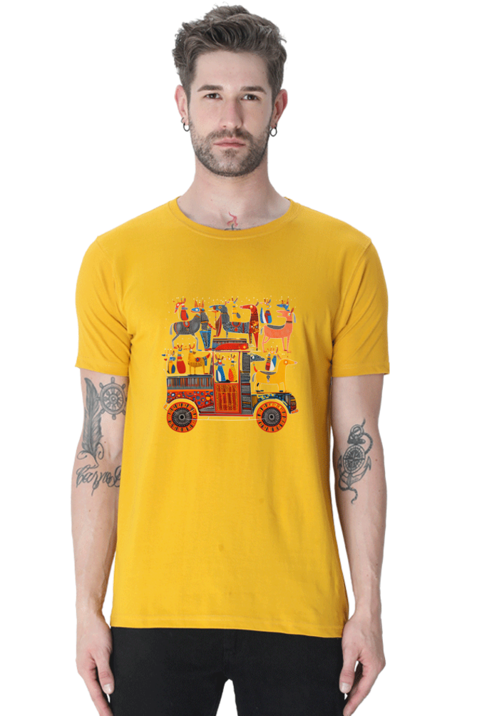 Tribal Gond Art : Doggy cart, Classic Unisex T-shirt