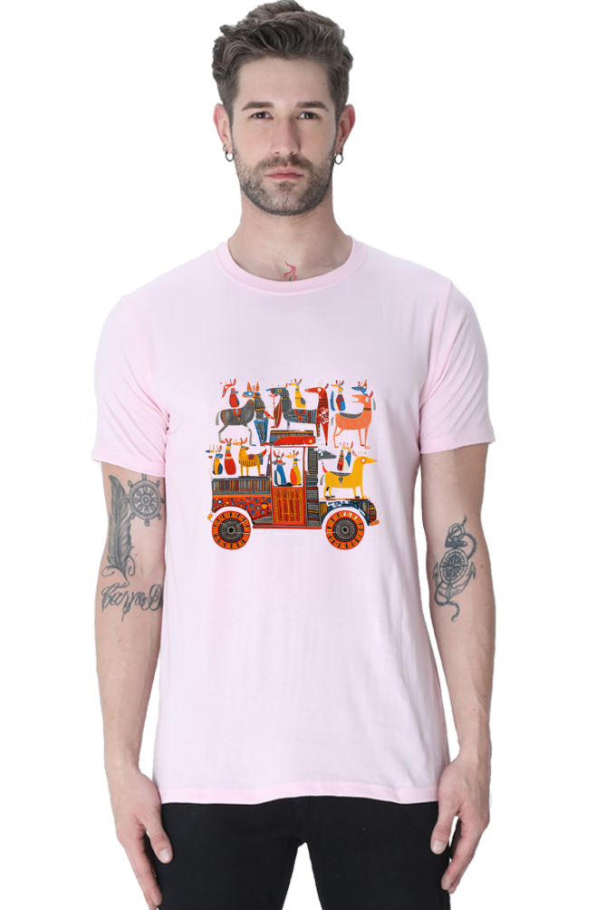 Tribal Gond Art : Doggy cart, Classic Unisex T-shirt