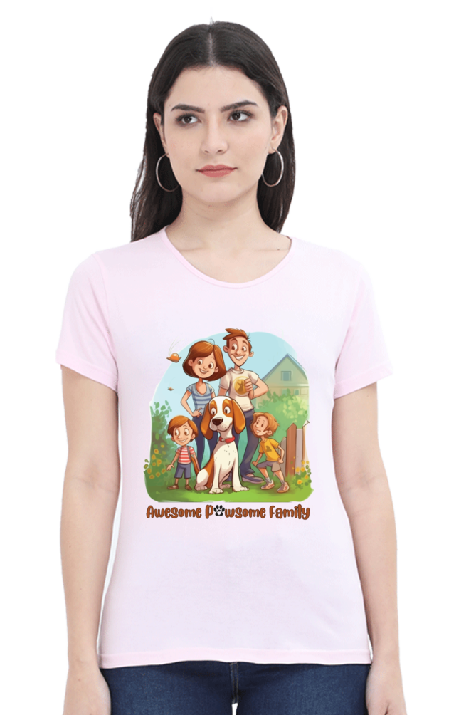 Awesome Pawsome Family - Womens T-Shirt