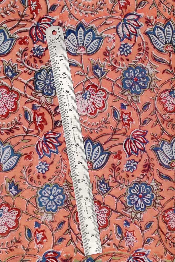 Block Printed Cotton Cut Fabric