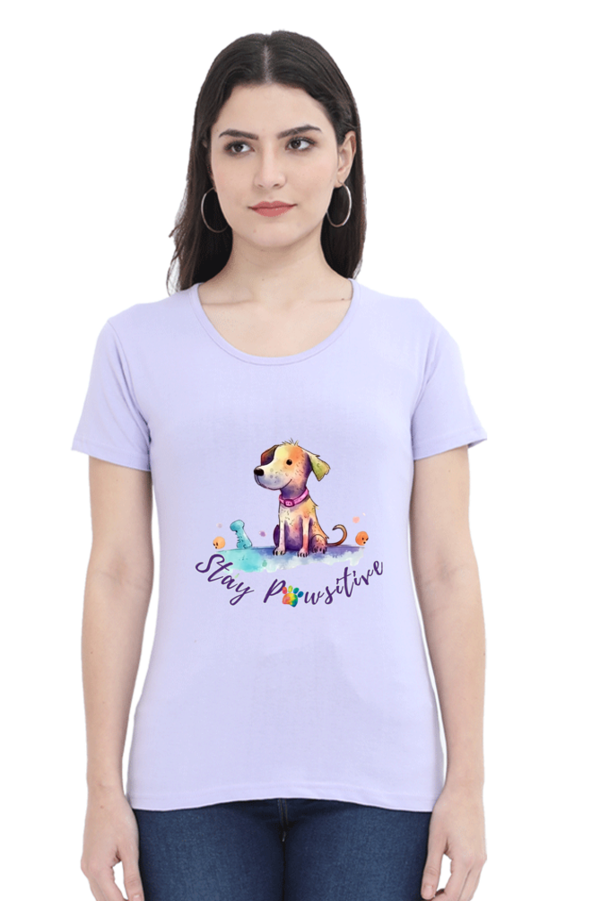 Stay Paw-sitive - Womens T-Shirt